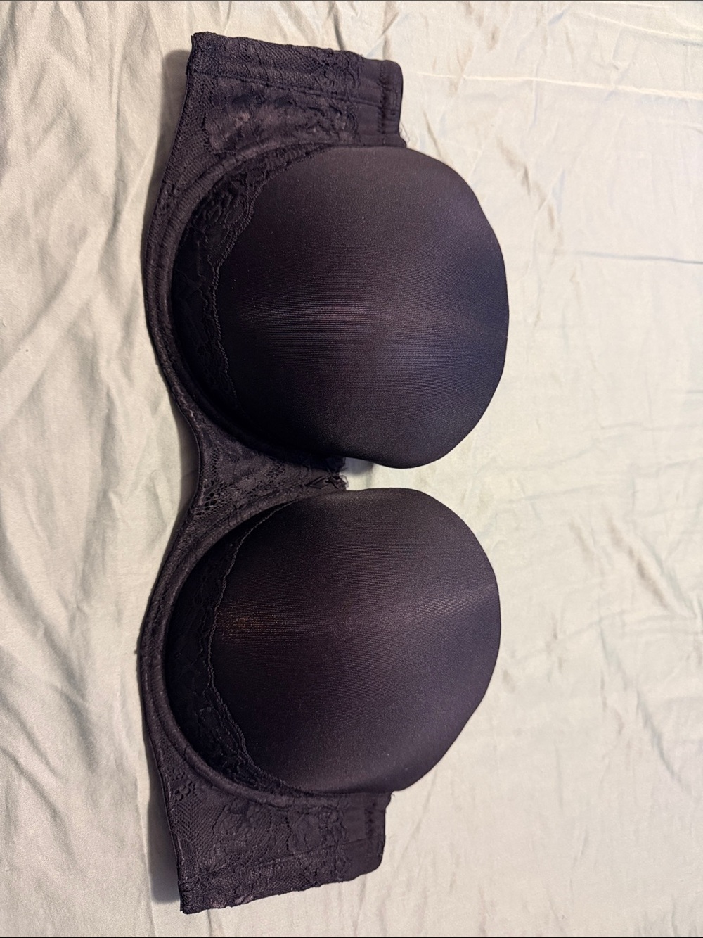 Torrid Strapless Black Lace T-Shirt Bra 40DDD
